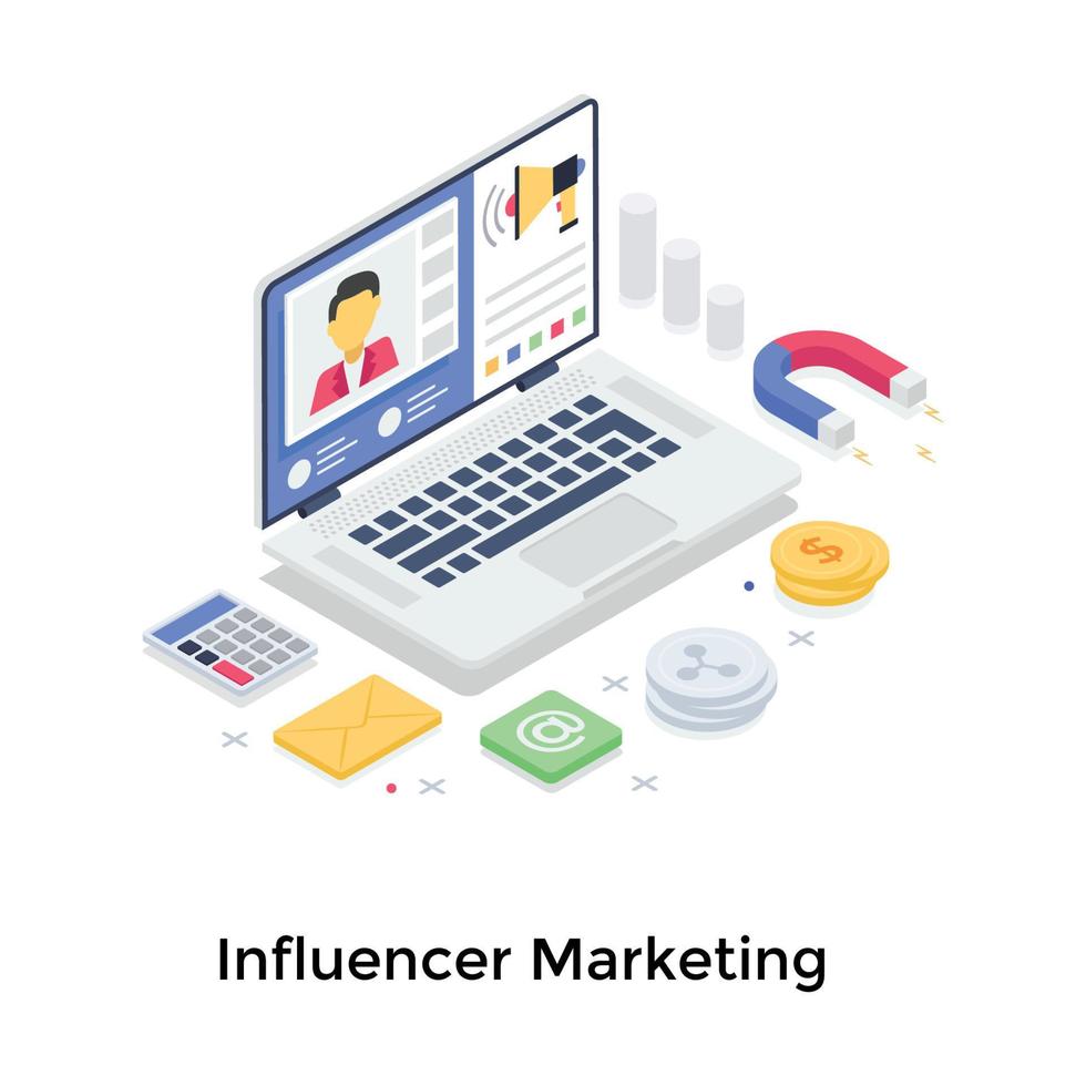 Influencer-Marketingkonzepte vektor