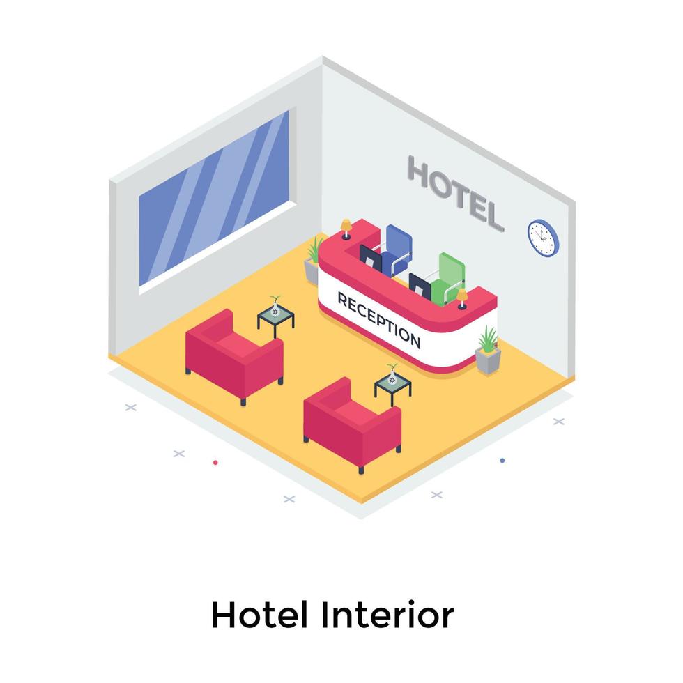 Innenarchitekturkonzepte für Hotels vektor