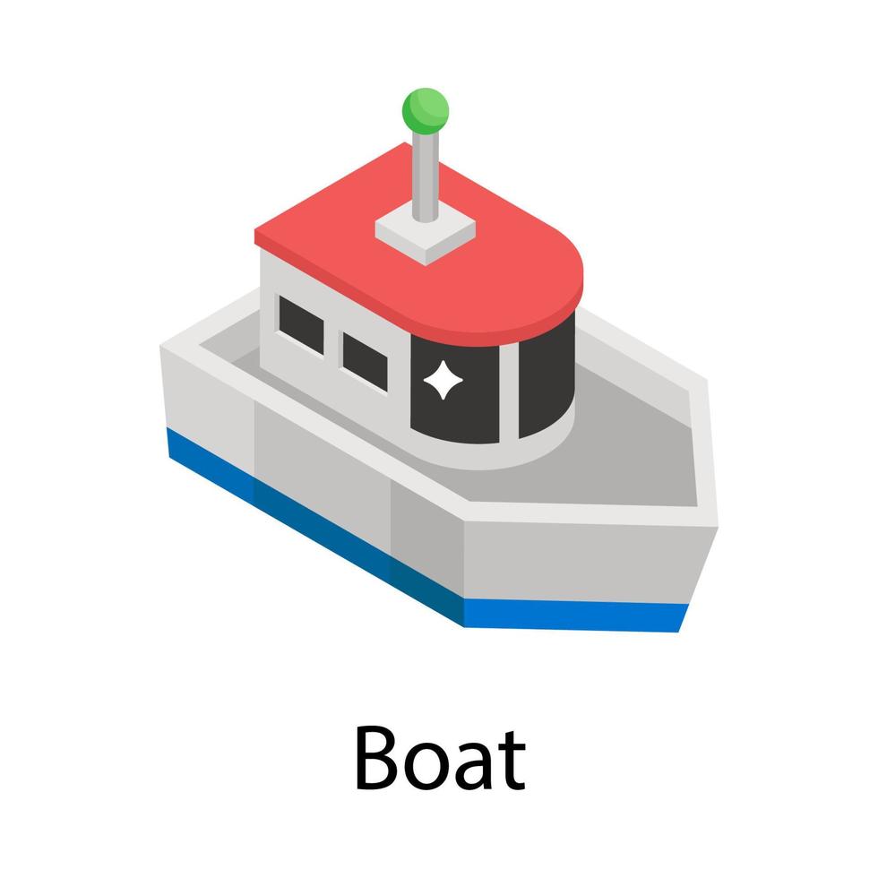 trendiga båtkoncept vektor
