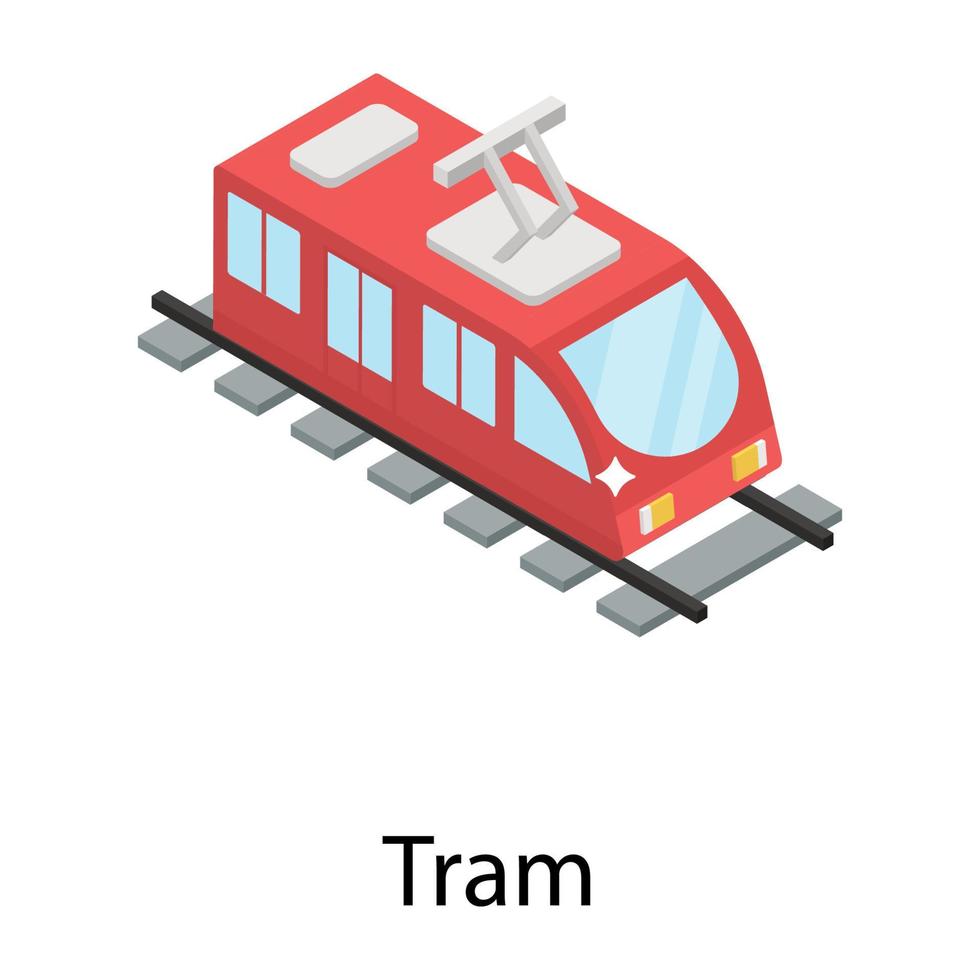 trendiga spårvagnskoncept vektor