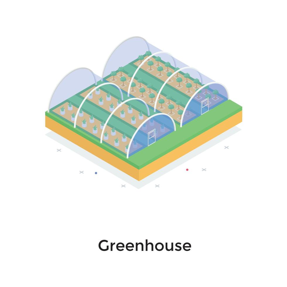 trendige Gewächshauskonzepte vektor