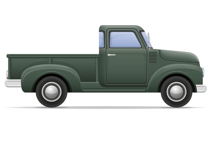 alte Retro Auto Pickup-Vektor-Illustration vektor