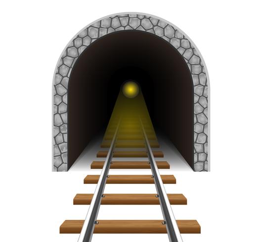 järnväg tunnel tunnel vektor illustration