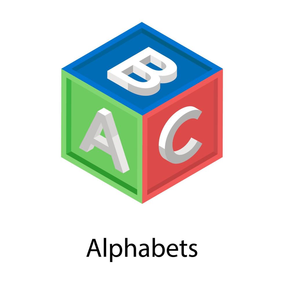 Alphabetische Blockkonzepte vektor