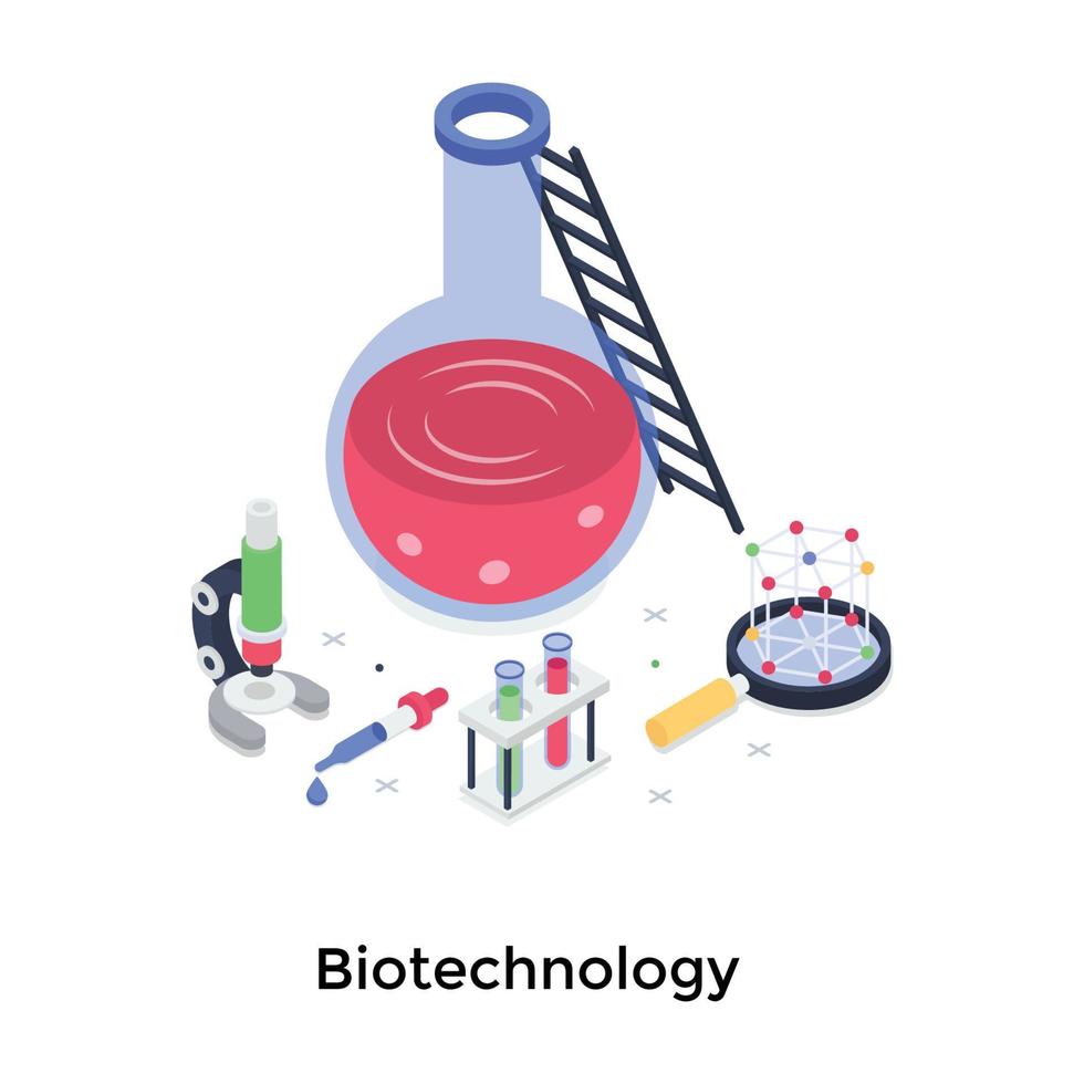 trendige Biotechnologie-Konzepte vektor