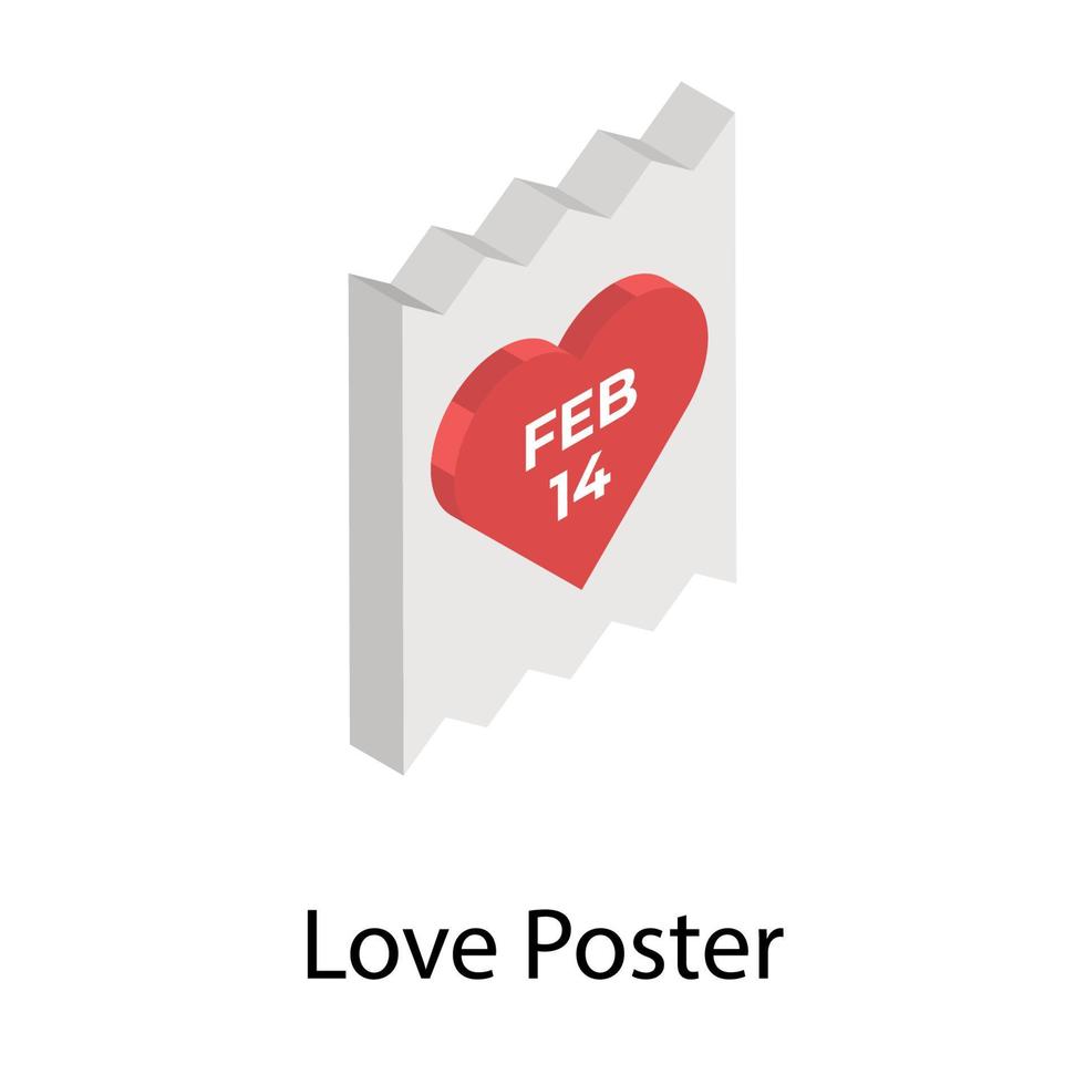kärlek affisch koncept vektor