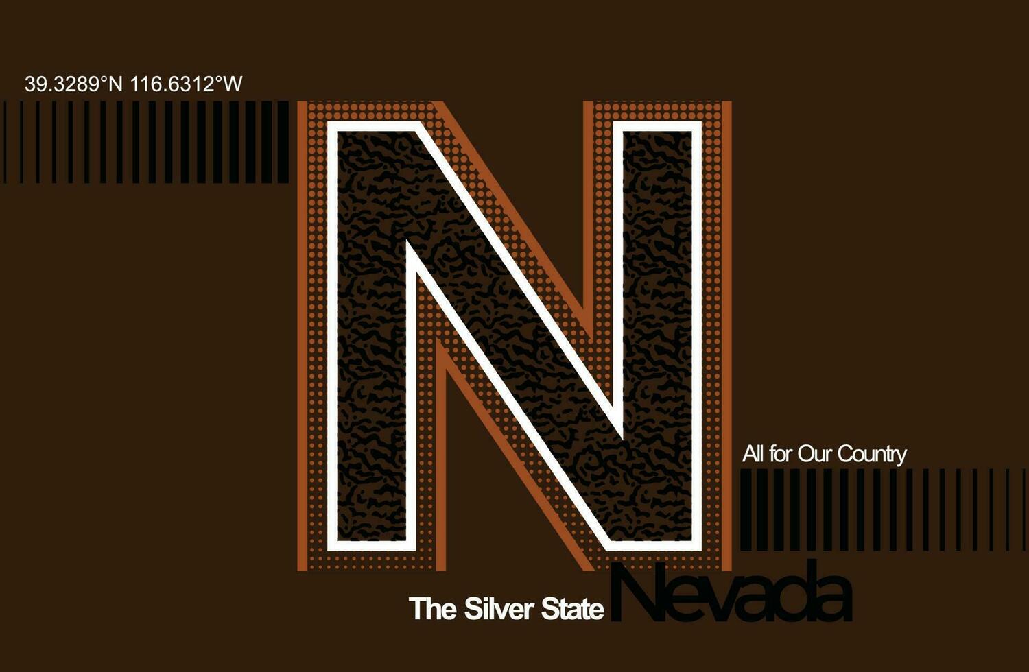 nevada bokstäver händer typografi grafisk design i vektorillustration. vektor