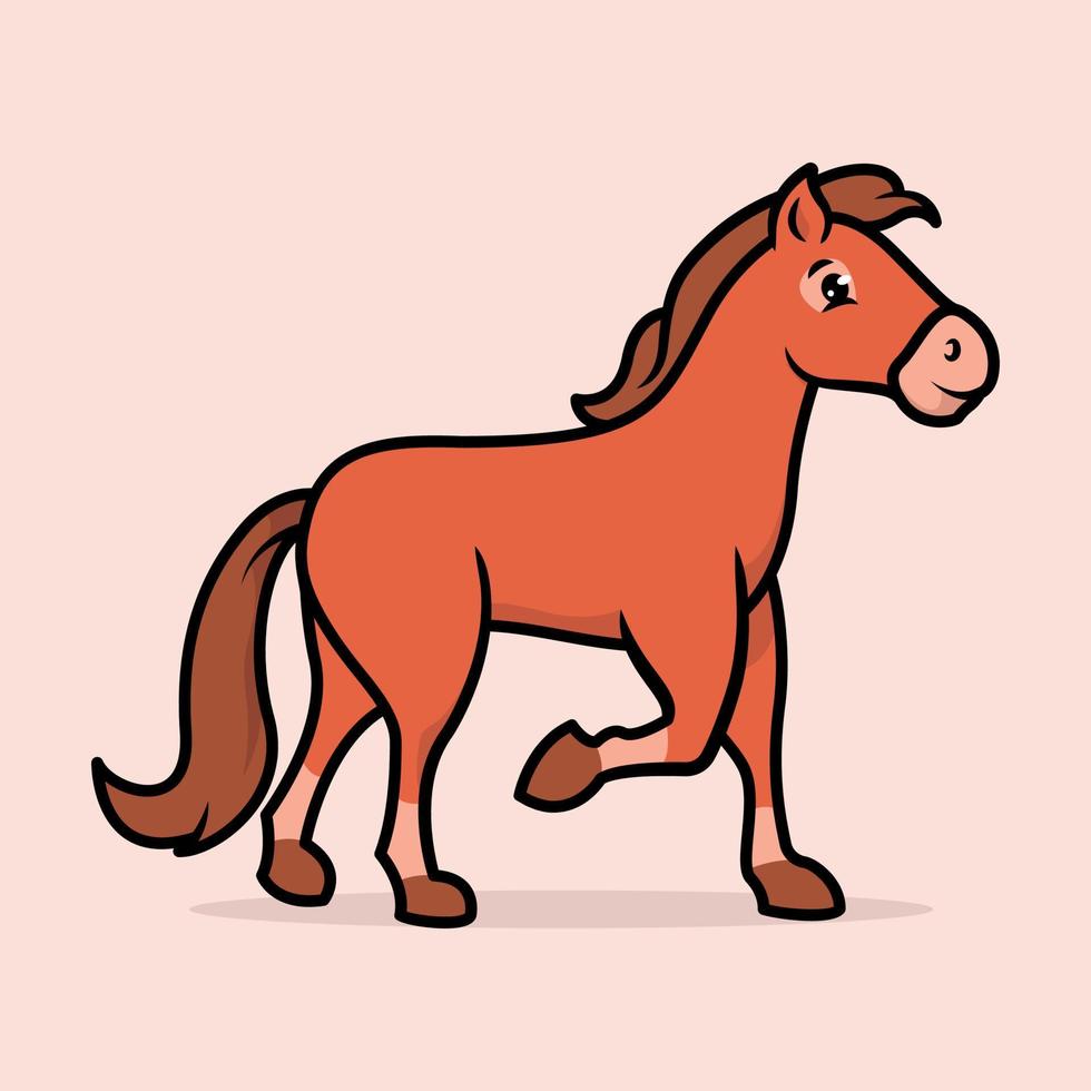 Pferd Cartoon Design vektor
