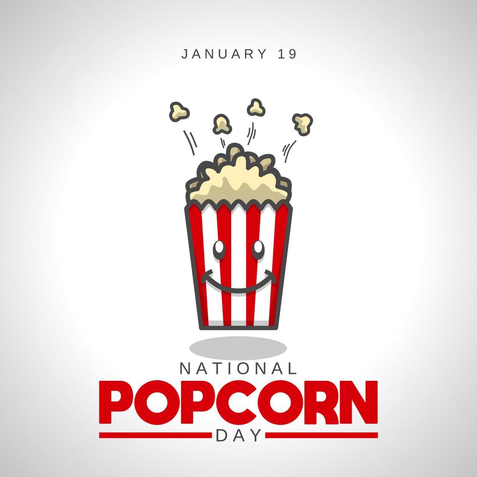 Nationales Popcorn-Tag-Thema-Cartoon-Symbol vektor