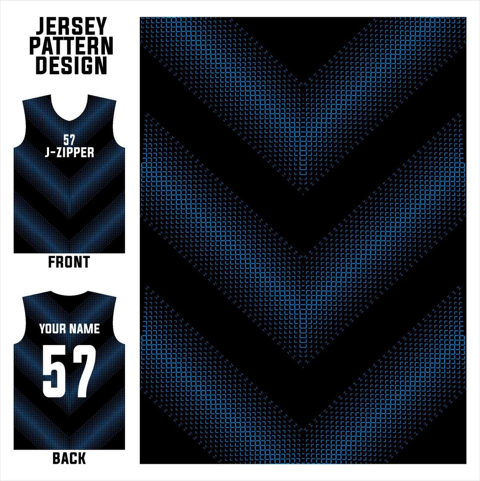 Jersey Design Vektor abstrakte Mustervorlage Anzeige vorne und hinten für Fußballmannschaften, Basketball, Radfahren, Baseball, Volleyball, Rennen usw.