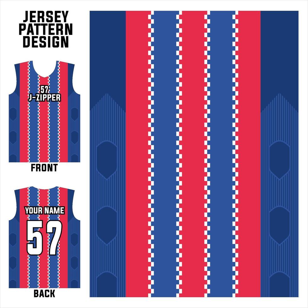 jersey design vektor abstrakt mönster mall display fram och bak för fotbollslag, basket, cykling, baseboll, volleyboll, racing, etc.