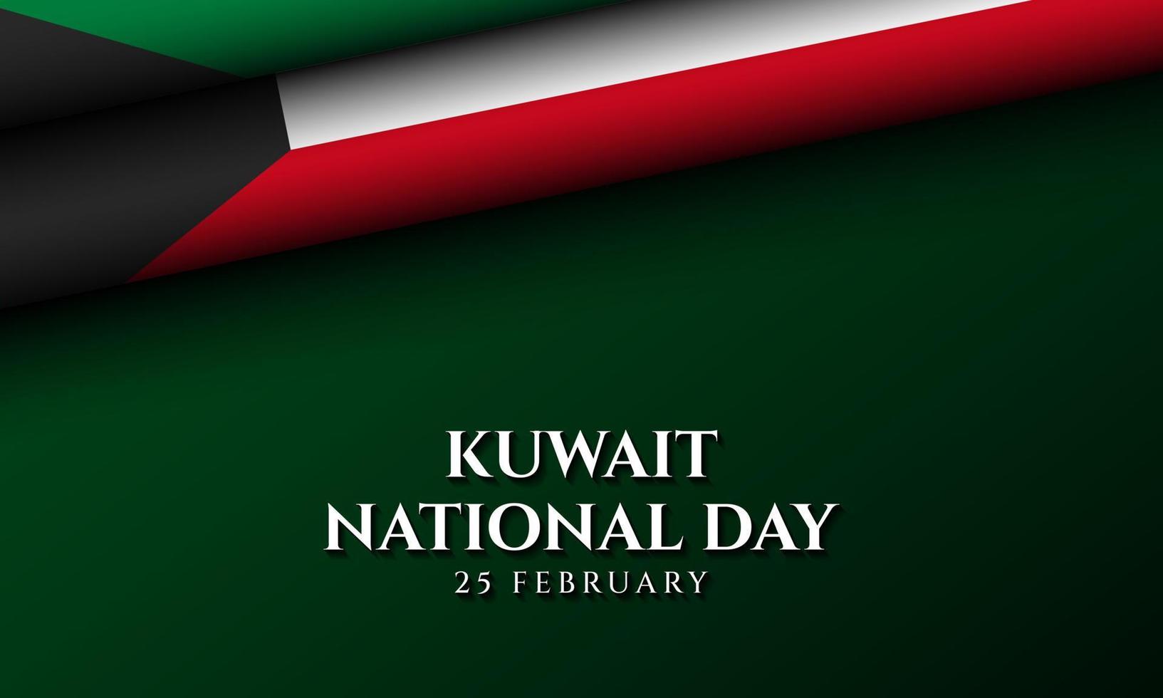 bakgrund för kuwait nationaldag. vektor illustration.