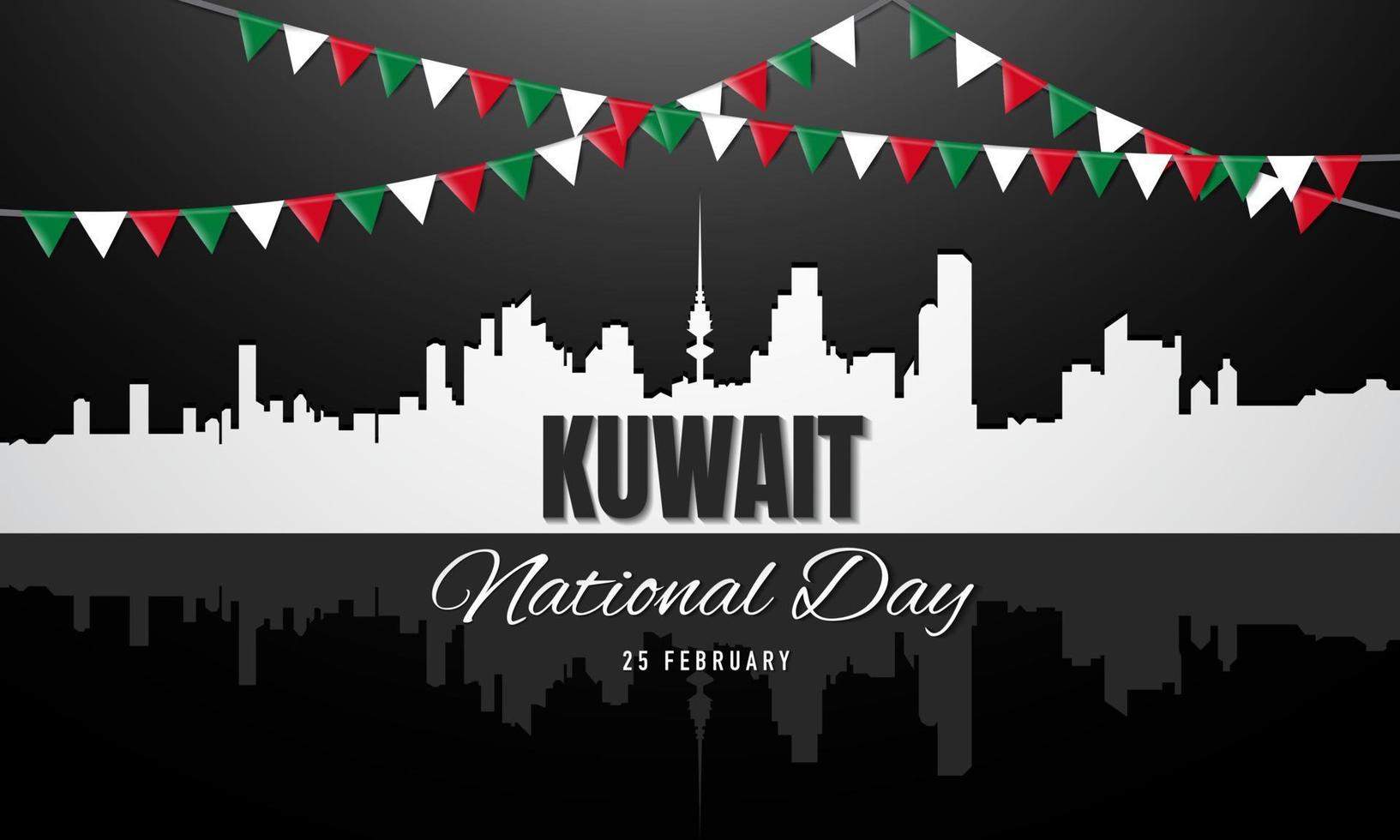 Kuwait Nationalfeiertag Hintergrund. Vektor-Illustration. vektor