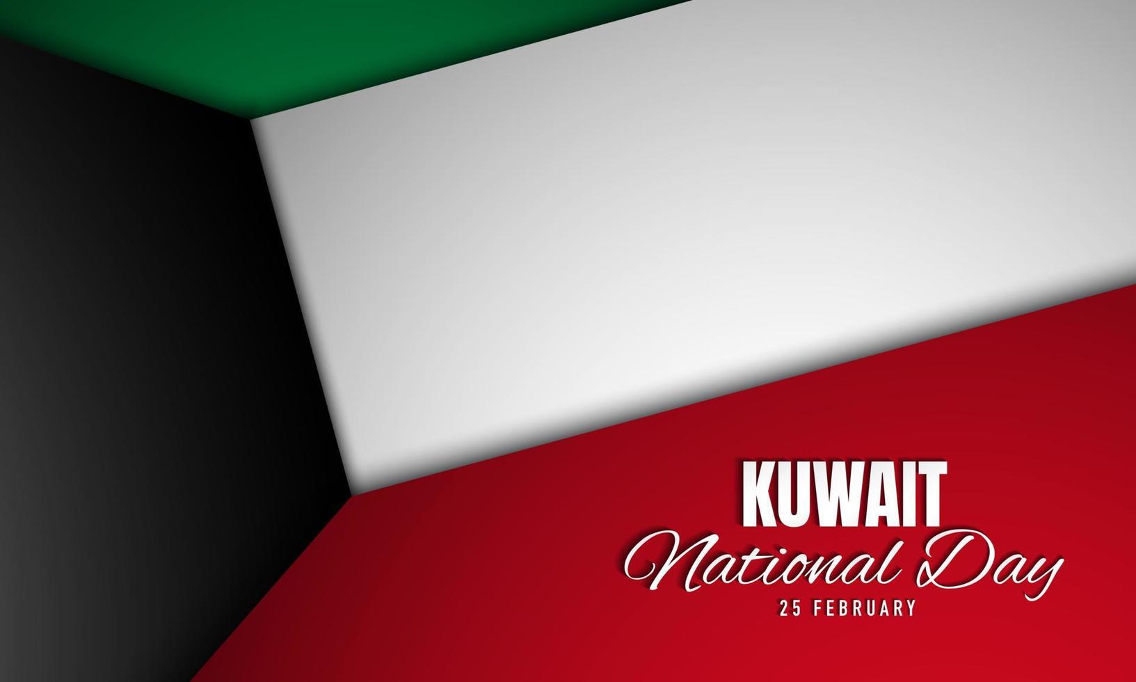 bakgrund för kuwait nationaldag. vektor illustration.