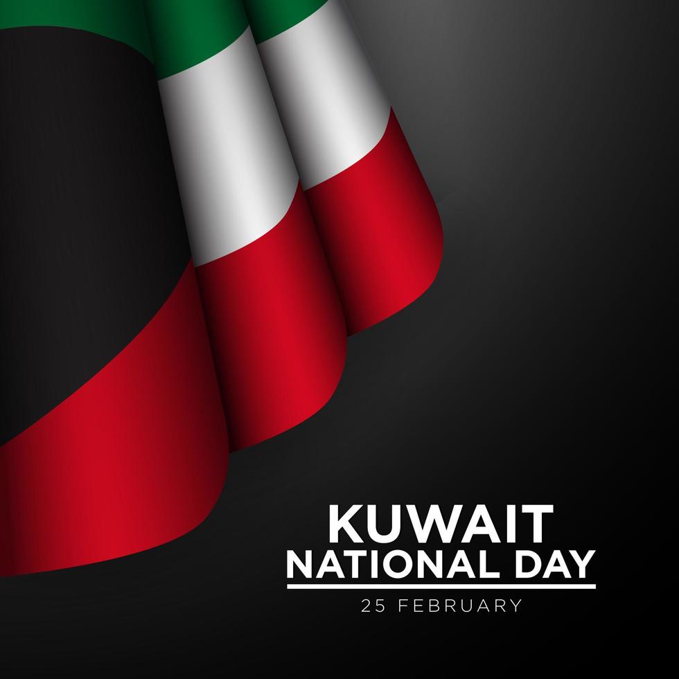 bakgrund för kuwait nationaldag. vektor illustration.