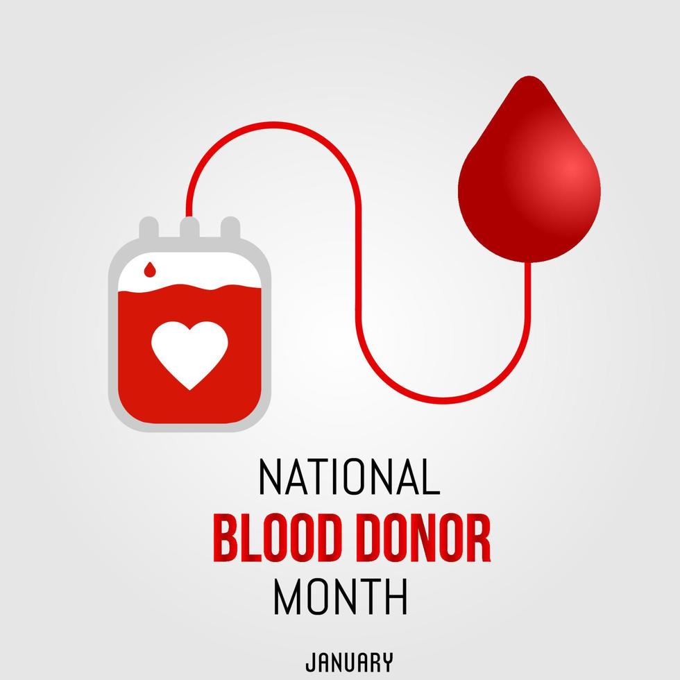 nationell blodgivare månad vektorillustration. lämplig för gratulationskort, affisch och banderoll. vektor