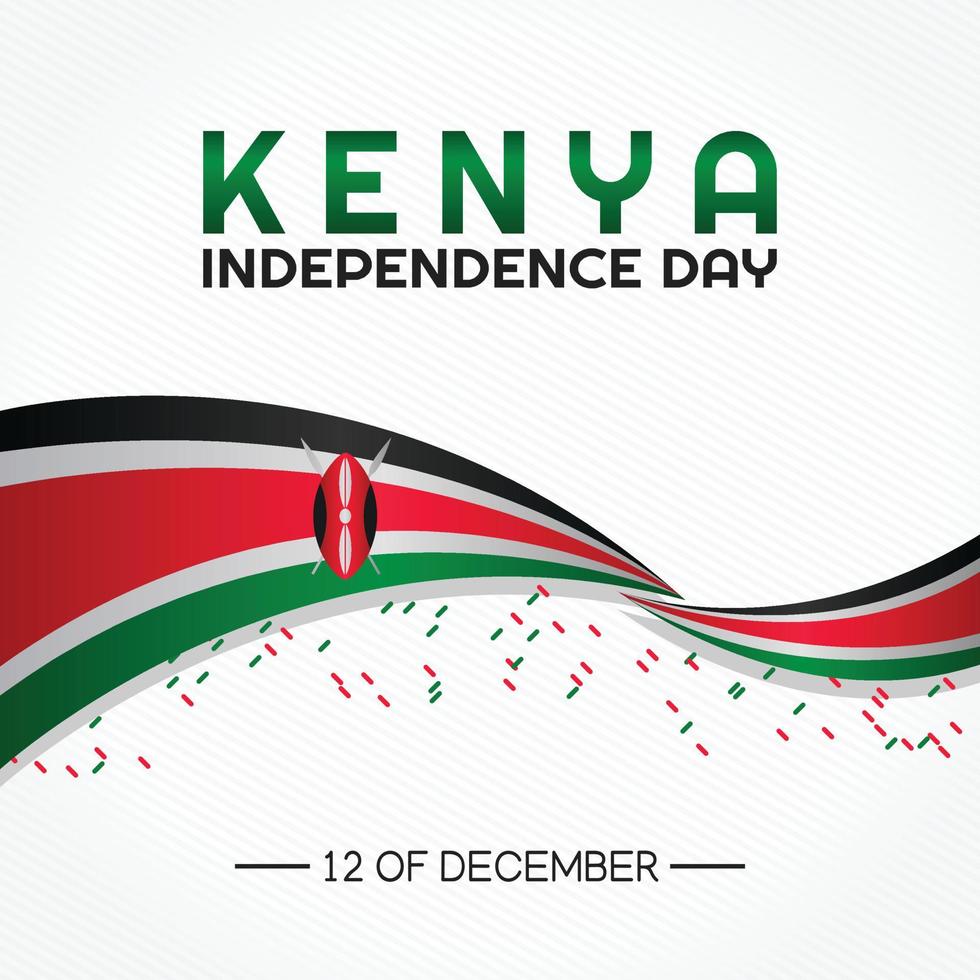 Kenia Unabhängigkeitstag Vektor-Design-Illustration. vektor