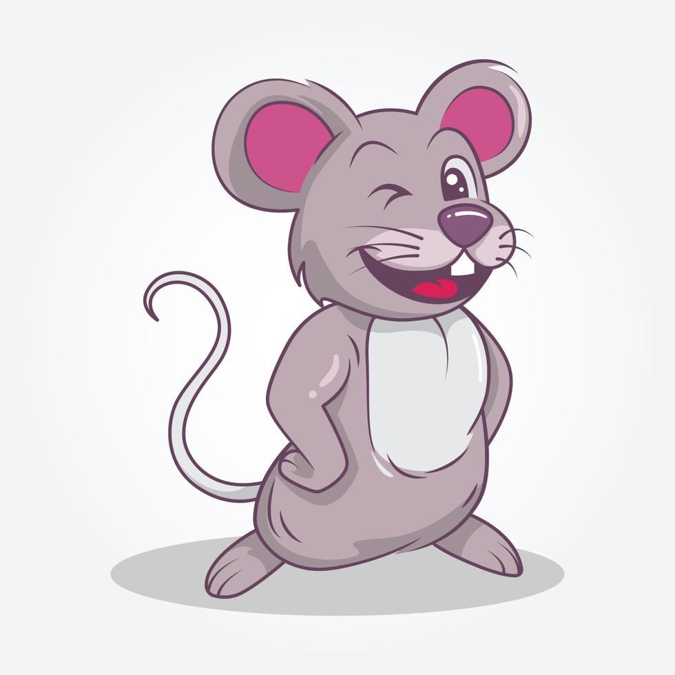 Maus süße Illustration handgezeichneten Stil vektor