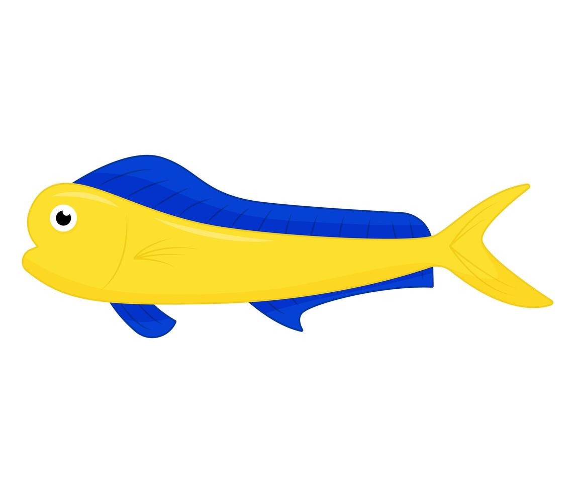 süßer Seefisch. Vektor-Cartoon-Figur im Ozean. tropischer Fisch vektor