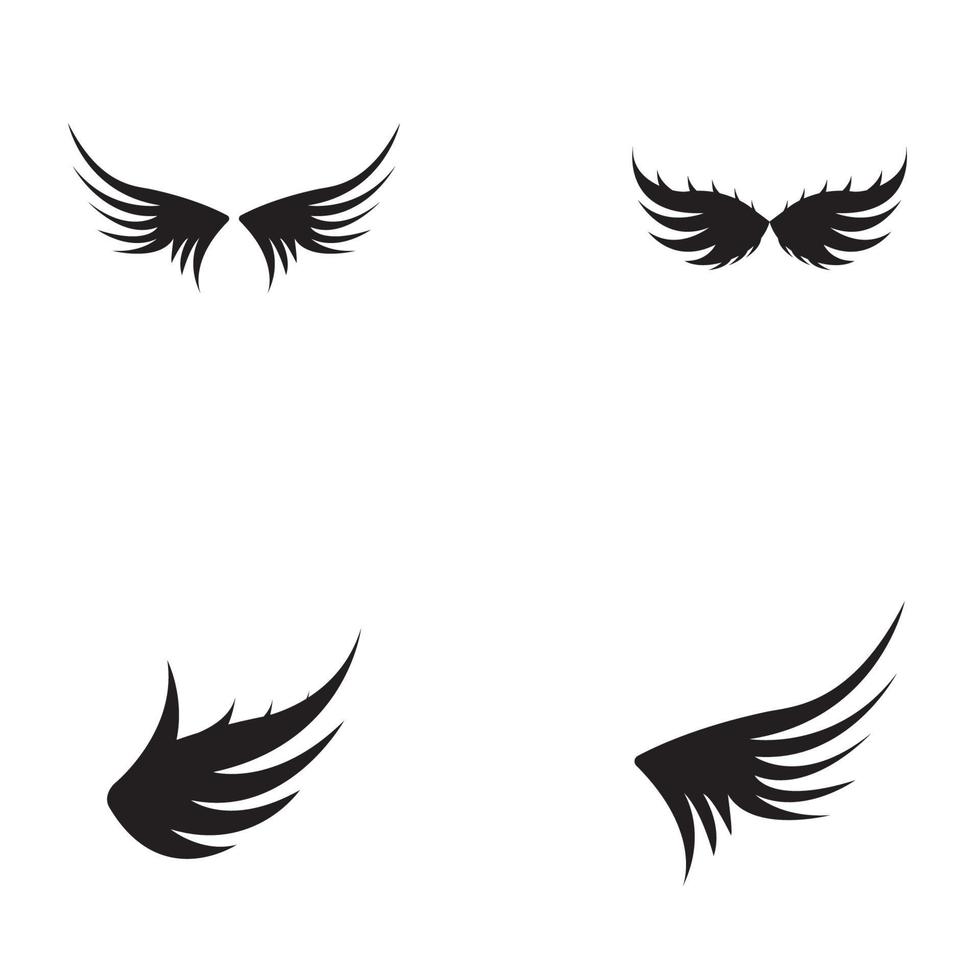 Flügelillustration Logo Vektor-Design vektor