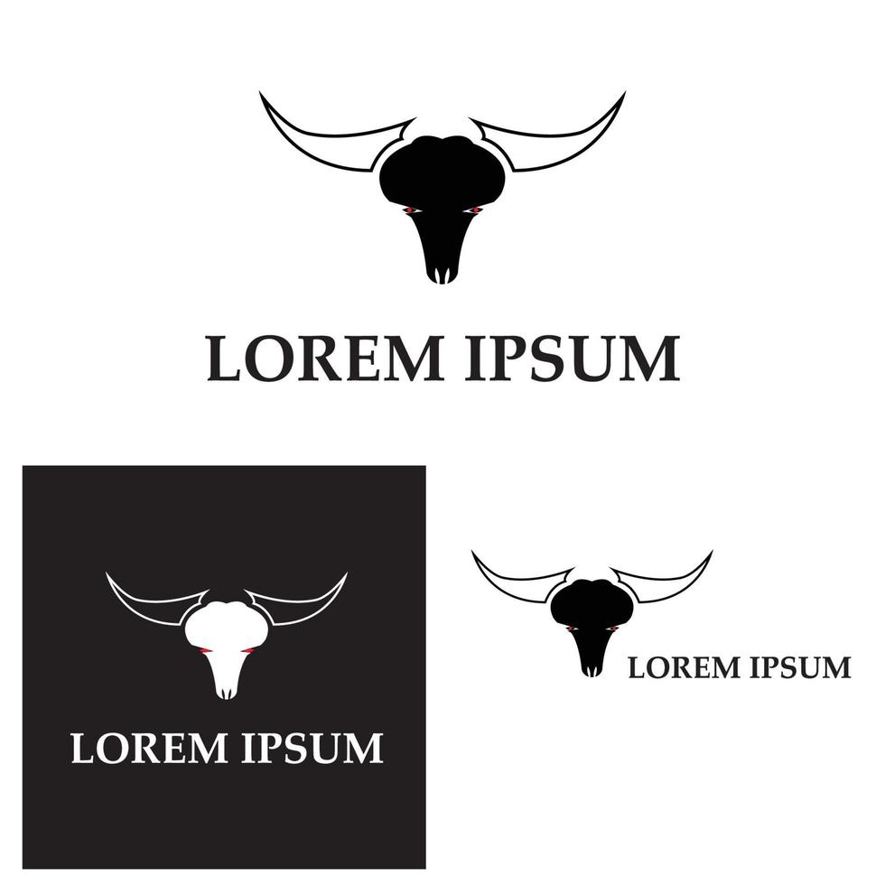 Bull Horn Logo und Symbol Vorlage Symbole App vektor