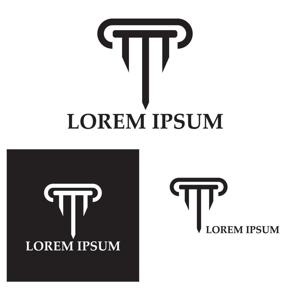 pelare logotyp mall kolumn vektorillustration vektor