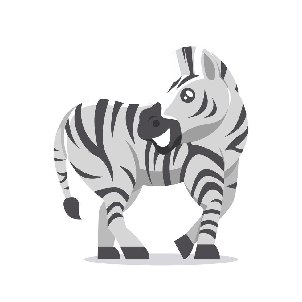 söt zebra maskot vektor