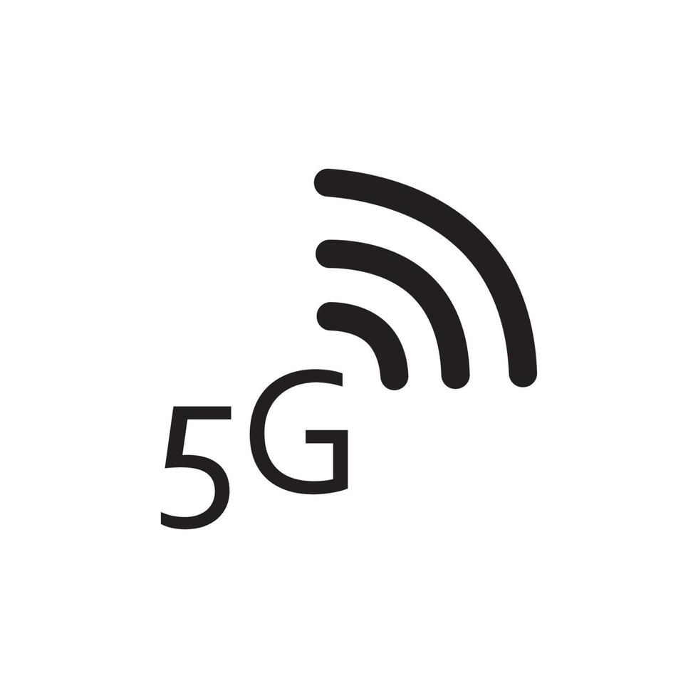 5g ikon vektor platt design