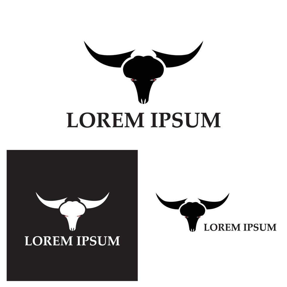 bull horn logotyp och symbol mall ikoner app vektor