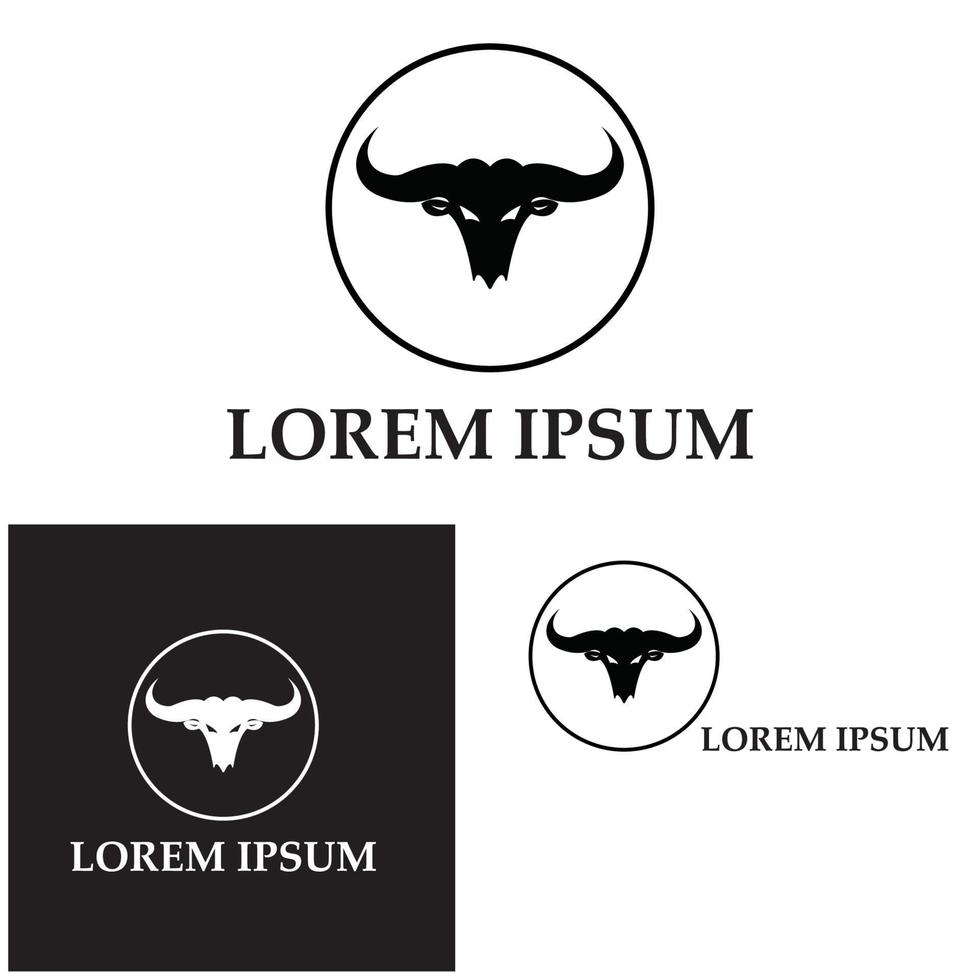 bull horn logotyp och symbol mall ikoner app vektor