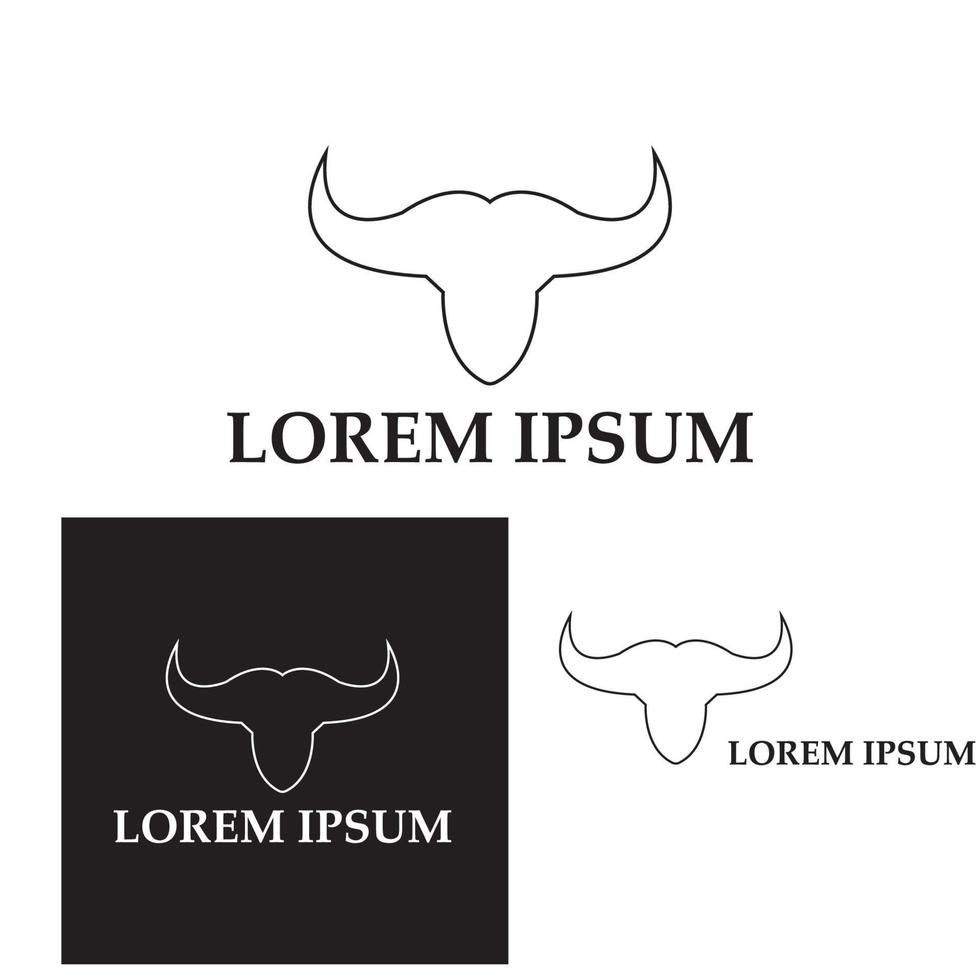 bull horn logotyp och symbol mall ikoner app vektor