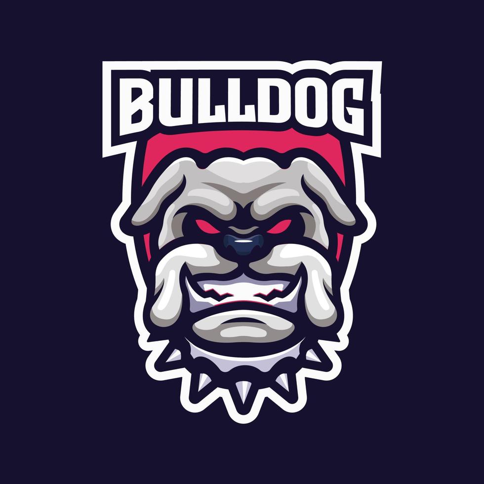 Bulldog-Esport-Logo vektor