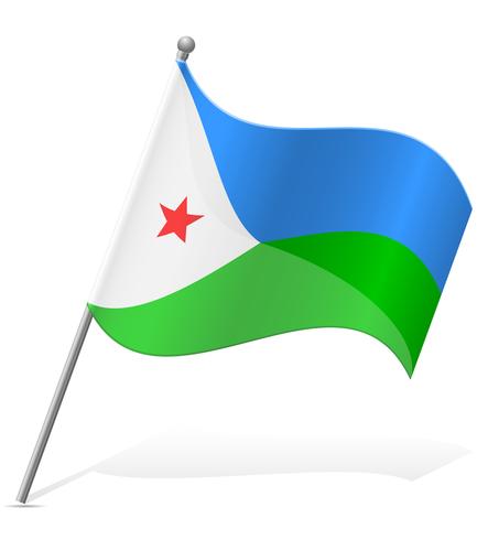 Flagge der Dschibuti-Vektor-Illustration vektor