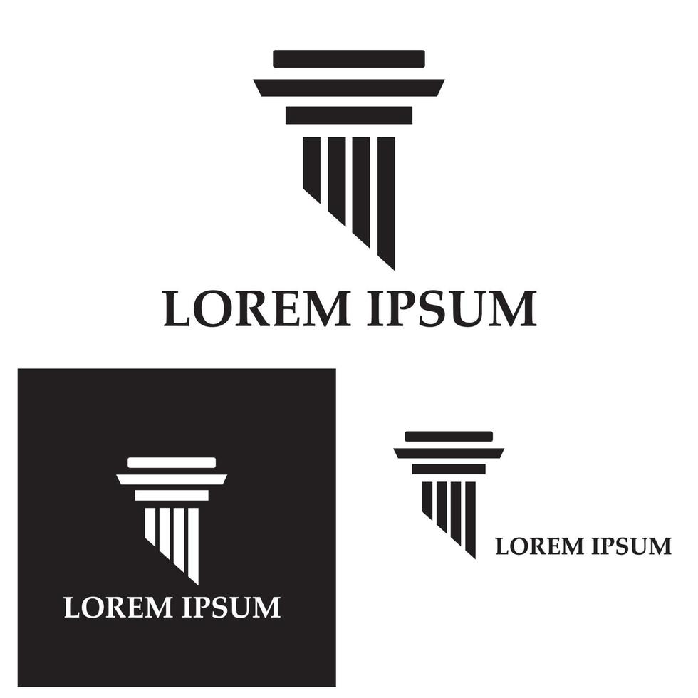 pelare logotyp mall kolumn vektorillustration vektor