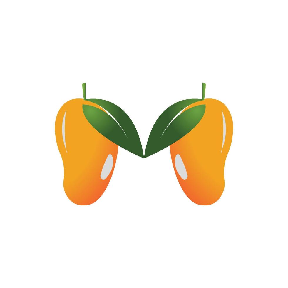 Mangofrucht Vektor Icon Illustration Design