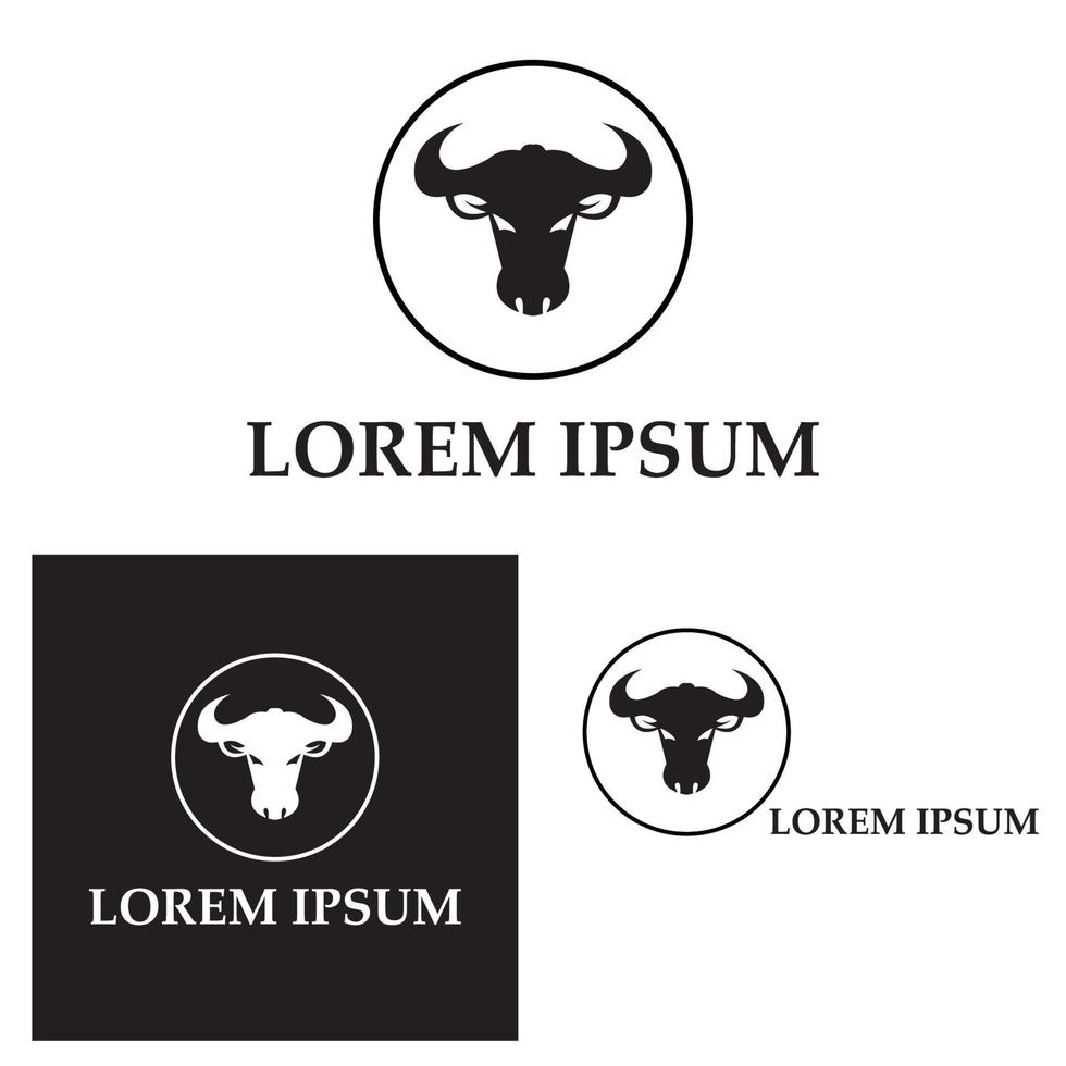 Bull Horn Logo und Symbol Vorlage Symbole App vektor