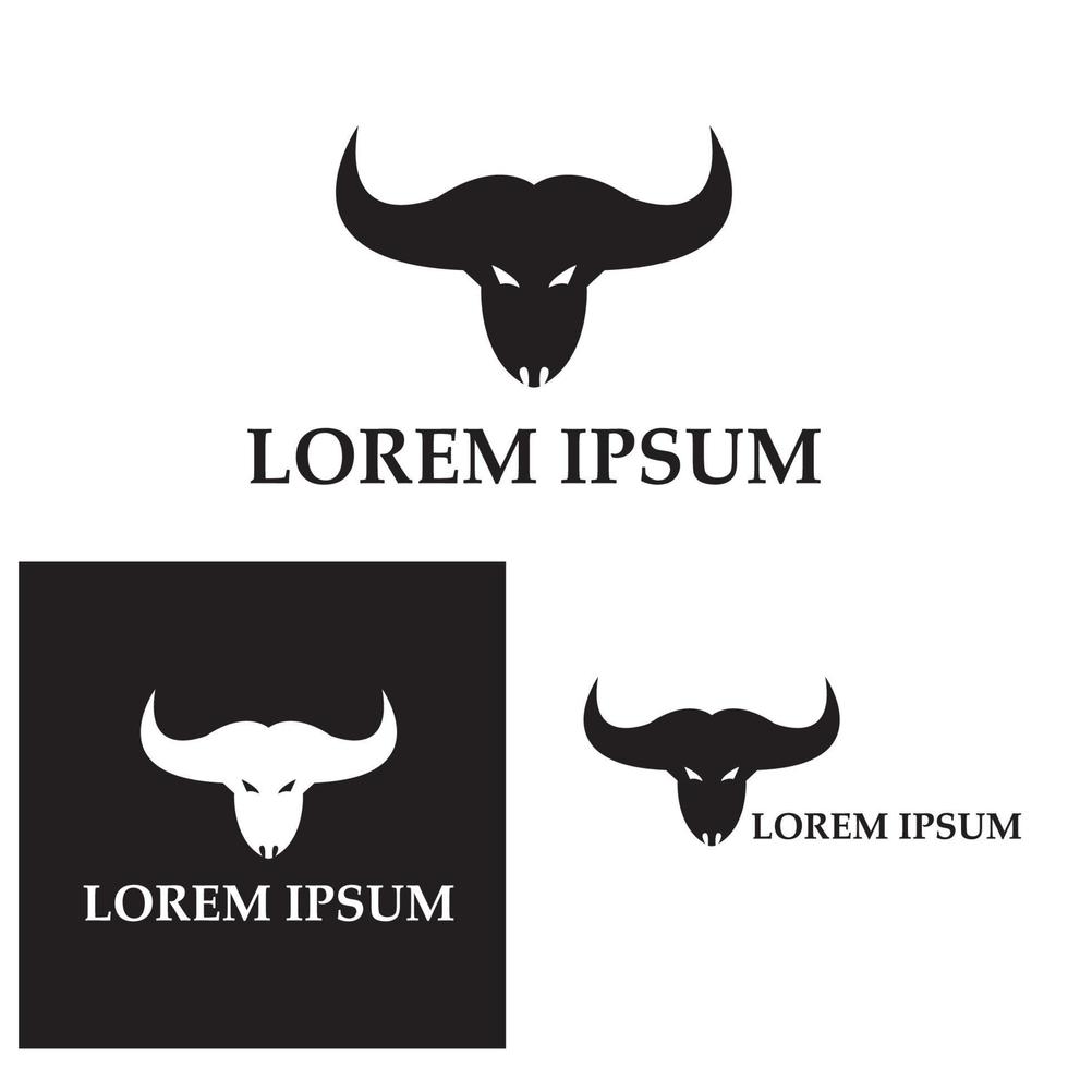 bull horn logotyp och symbol mall ikoner app vektor