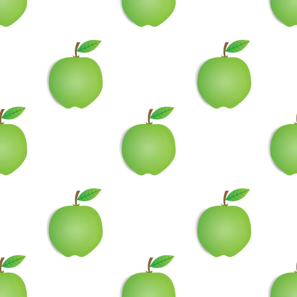 nahtloses Muster grüne Guave-Frucht-Vektor-Design. weißer Hintergrund. Design für Tapeten, Kulissen, Cover, Druckdesign und Ihre Designanforderungen. vektor