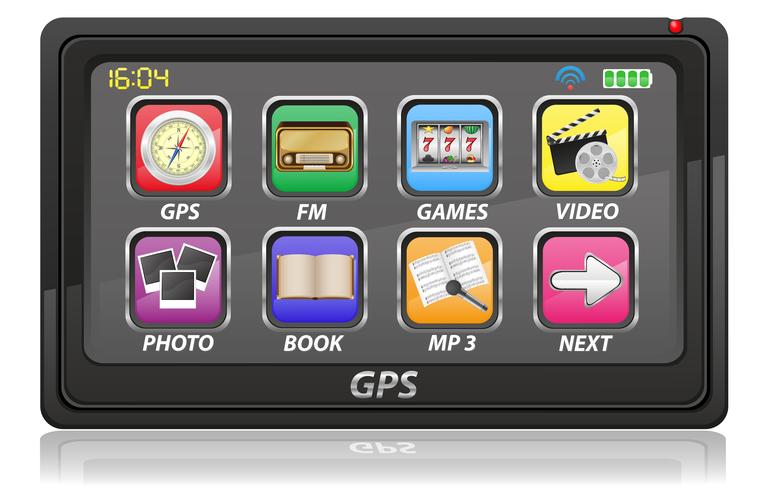 gps navigator vektor illustration