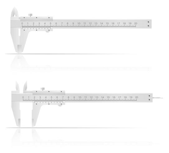 metallkaliper för exakta mätningar vektor illustration