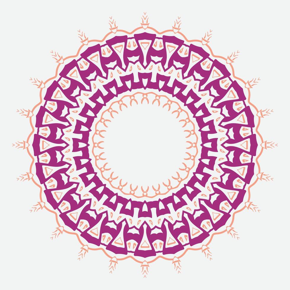 mandala. dekorativ rund prydnad. isolerad på vit bakgrund. arabiska, indiska, ottomanska motiv. för kort, inbjudningar, t-shirts. vektor färg illustration.