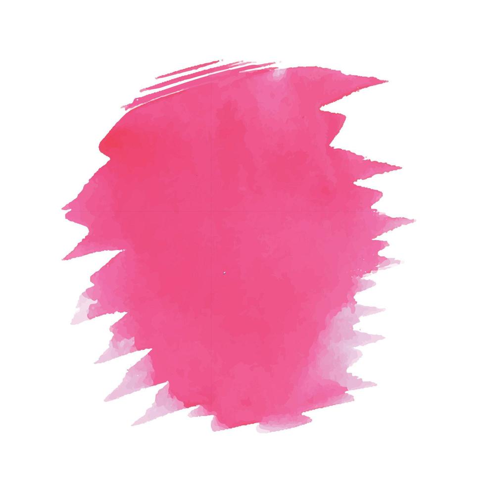 Hand zeichnen rosa Pinselstrich Aquarell Design vektor
