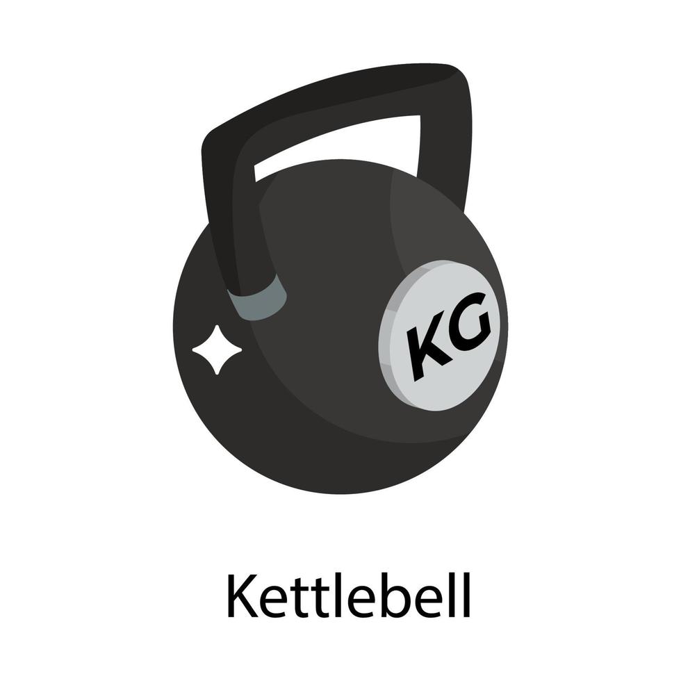 trendiga kettlebell-koncept vektor