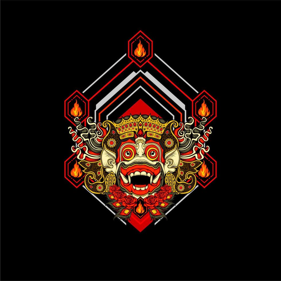 balinesische Barong-Illustration vektor