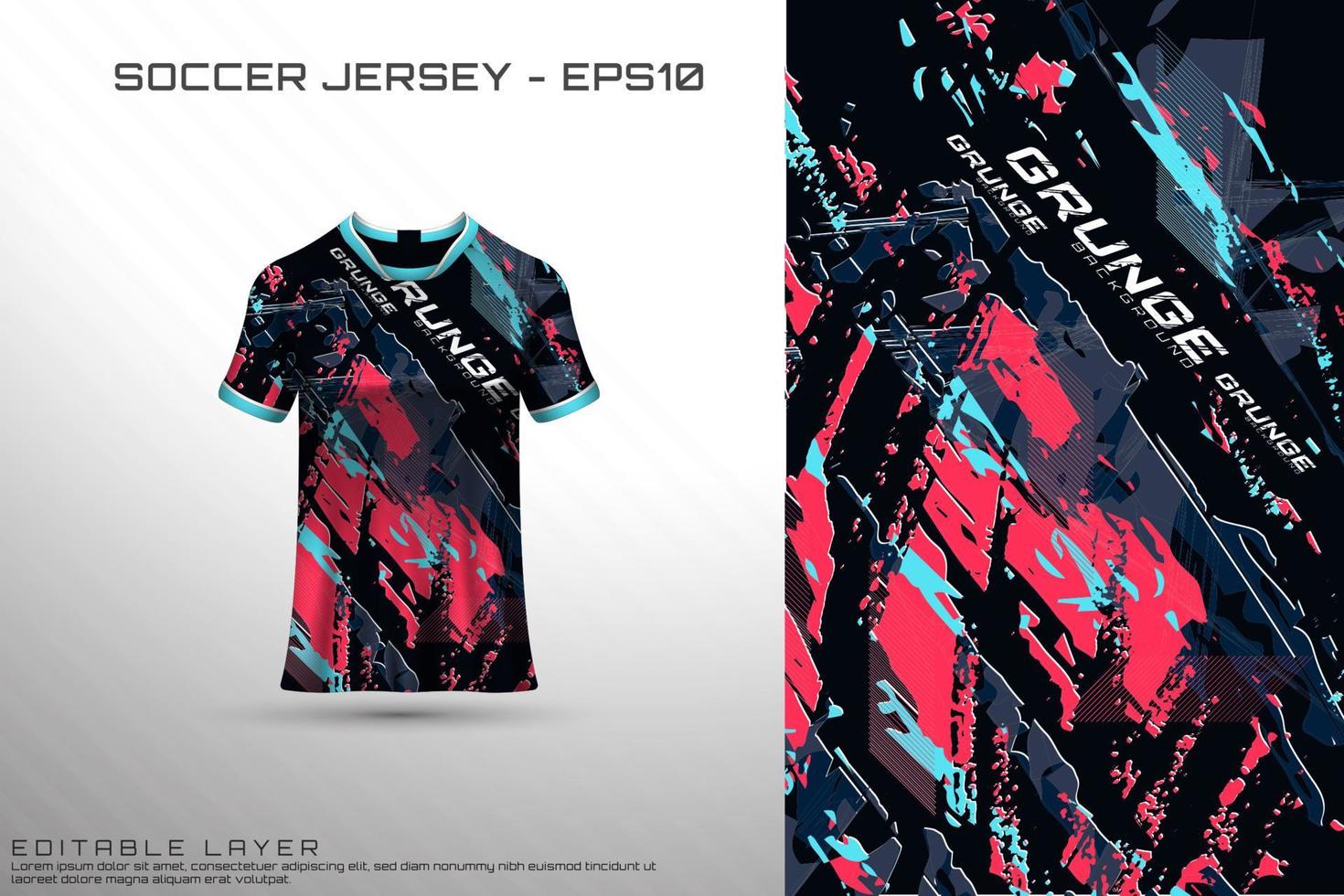 sport jersey och t-shirt mall sport jersey design vektor mockup.