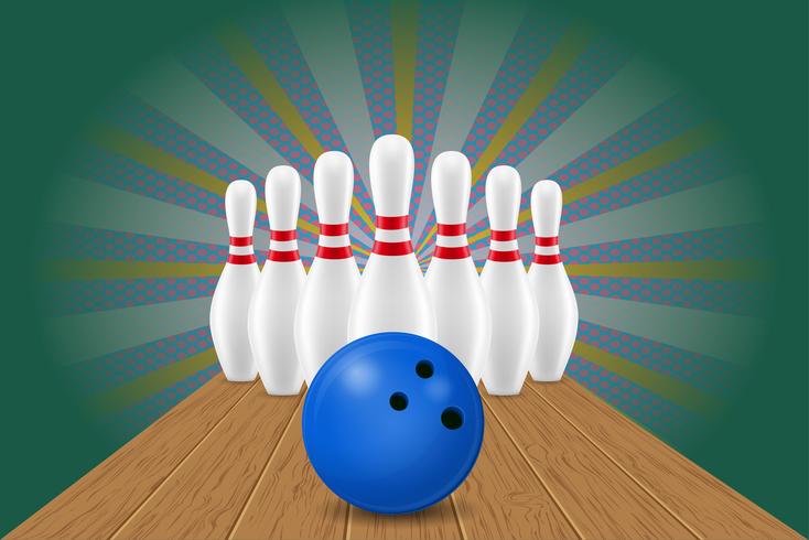 bowlingboll och stift vektor illustration