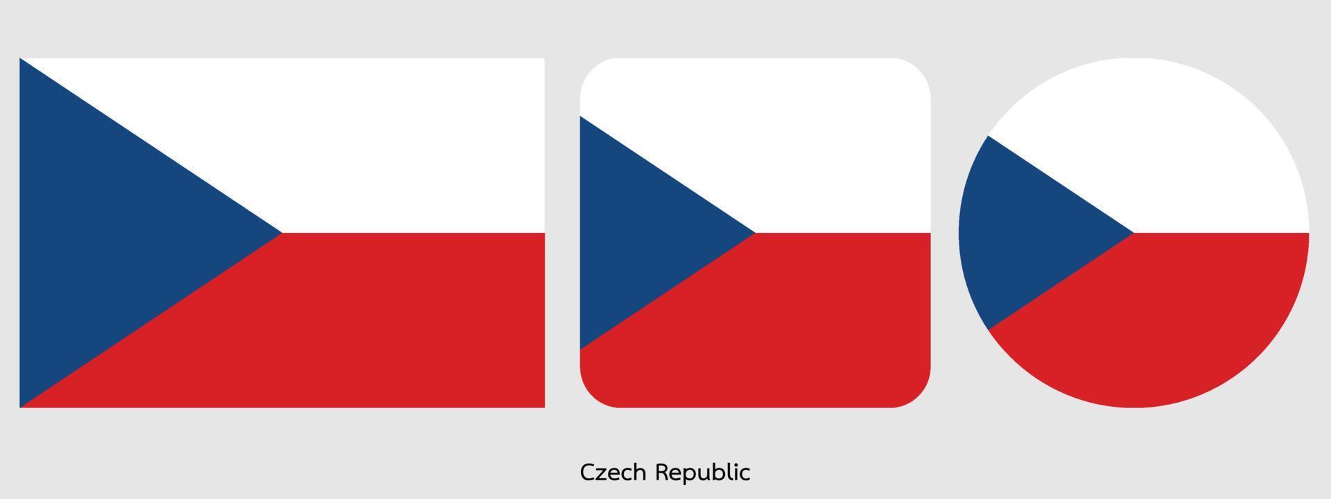 Flagge der Tschechischen Republik, Vektorillustration vektor