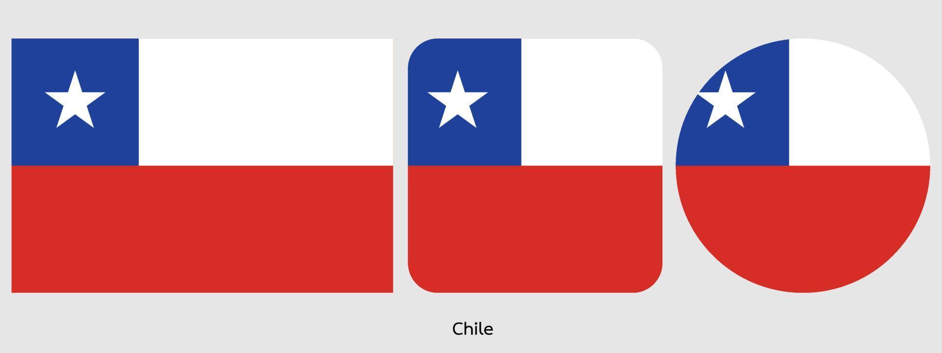 chile flagga, vektor illustration