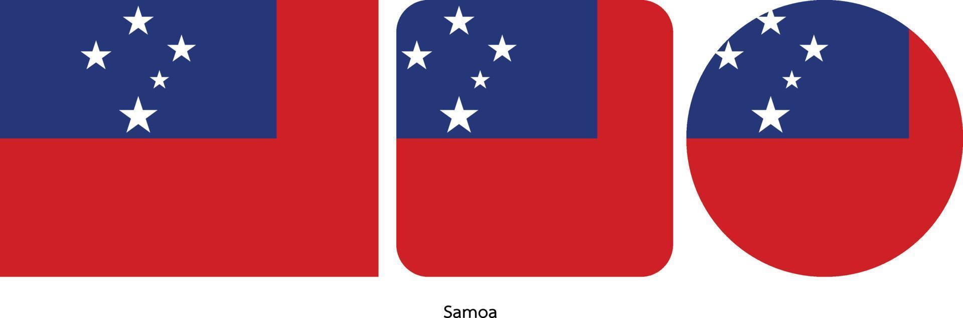 Samoa-Flagge, Vektorillustration vektor