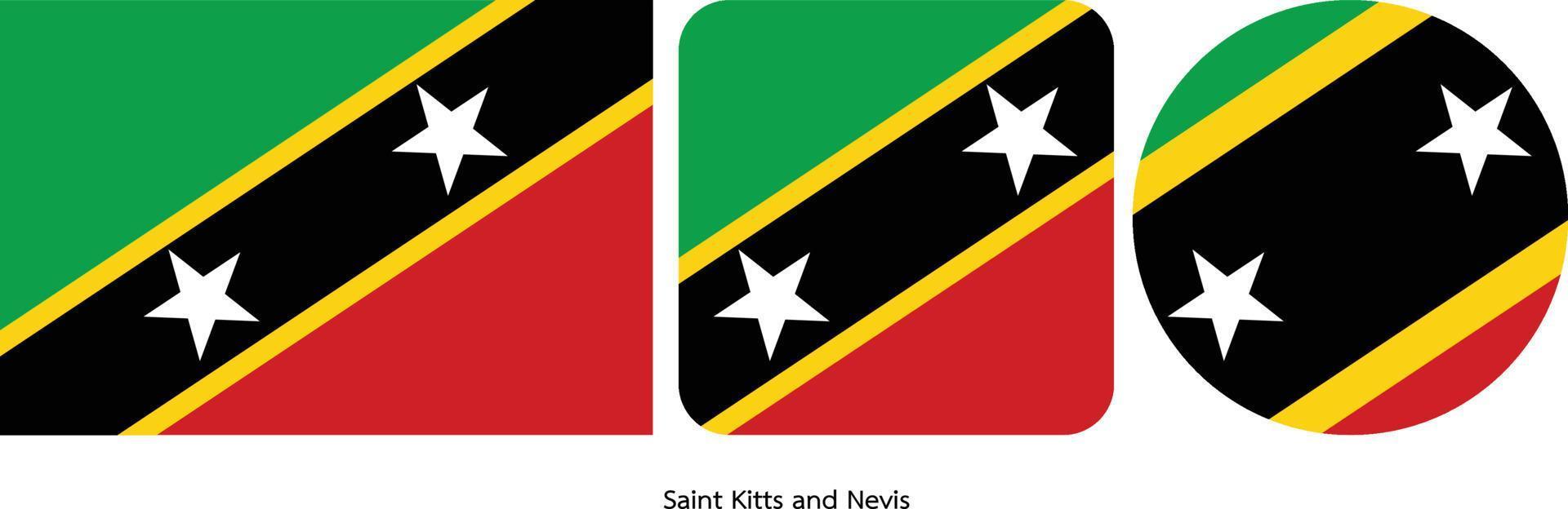 saint kitts och nevis flagga, vektorillustration vektor